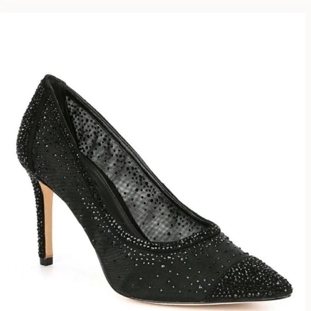 Antonio Melani Marina Black Rhinestone Heels